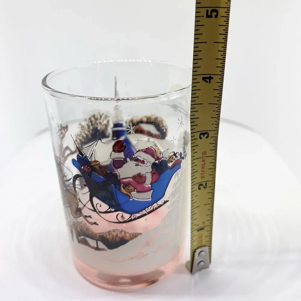 Vintage L.E.Smith Glass Animates Christmas Eve Candle Lamp 1970s Original Box